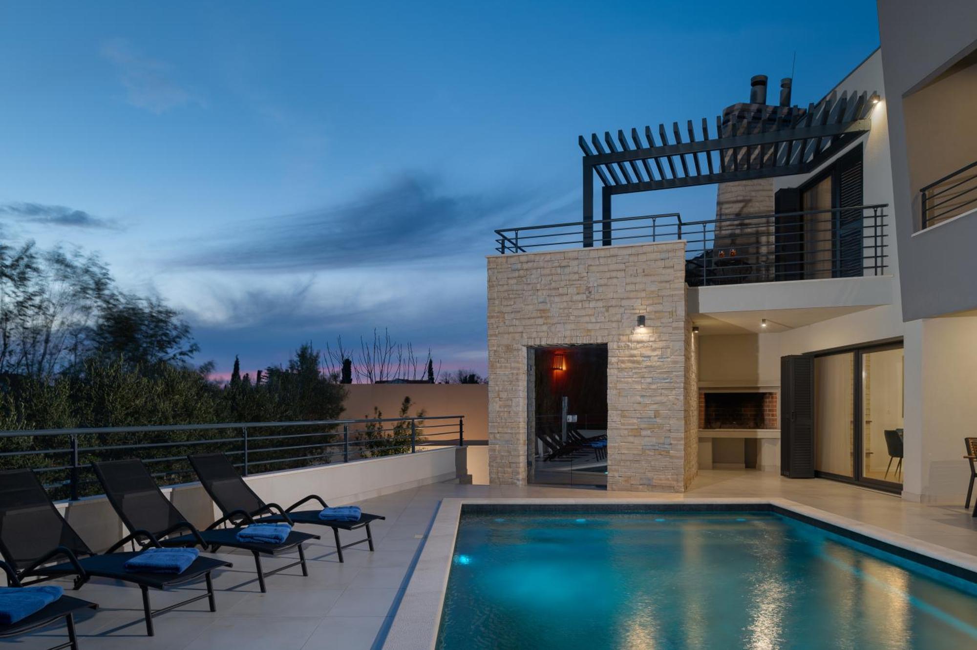 Villa Roca With Heated Pool And Sauna Привлака Экстерьер фото
