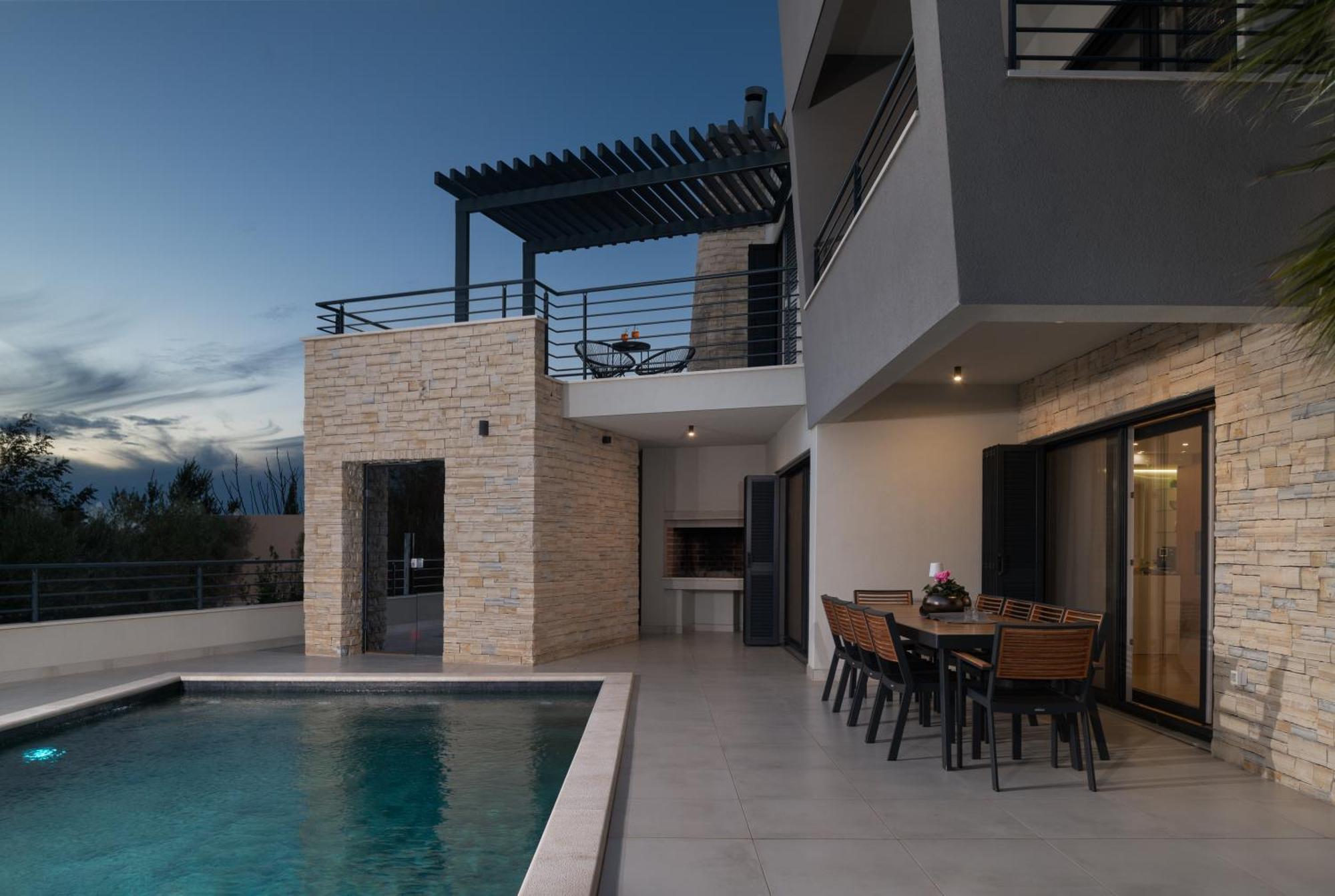 Villa Roca With Heated Pool And Sauna Привлака Экстерьер фото